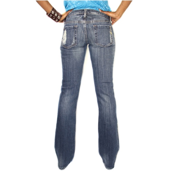 Slim Distressed Bootcut Jeans (Miss Me) - Picture 4 of 4